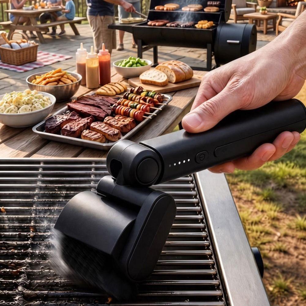Detachable BBQ Cleaning Brush Efficient Barbecue Cleaner Tools Electric Grill Brush  Backyard