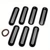 1 Set Schwarzes Frontgrill-Gittereinsatz-Kit für Jeep Wrangler & Wrangler Unlimited 2007-2015