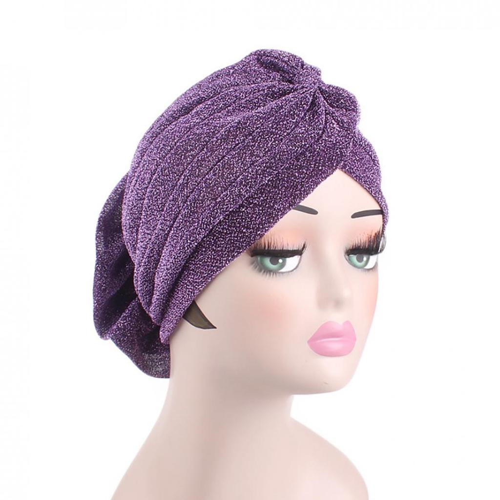 Fashion Glitter Big Flower Turban Hat Muslim Indian Cap Women Head Wrap Headwear Fashion Glitter Big Flower Turban Hat Muslim Indian Cap Women Head Wrap Headwear