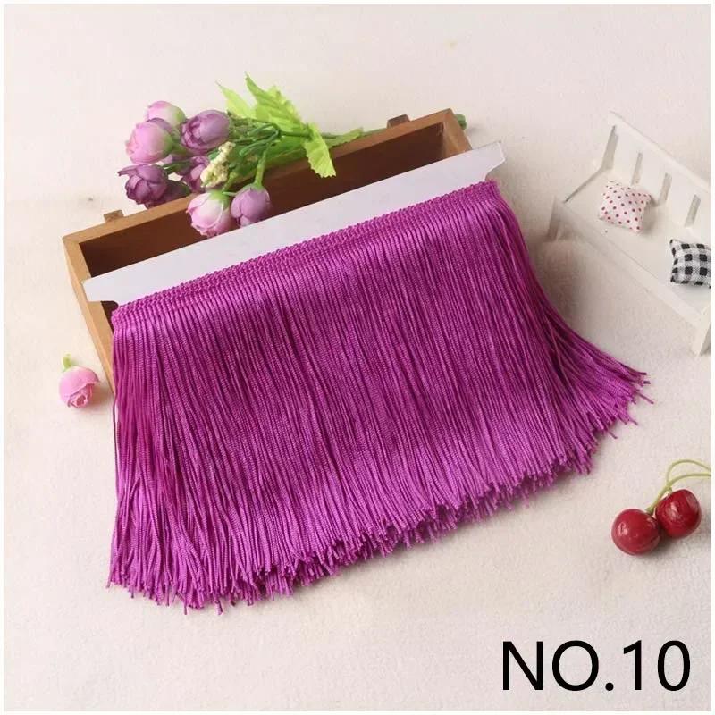 10M 10-30cm Meetee Fransar Tofsar Fransade Väskor Dekorativa Garner Fransar för Gardiner Kläder Spetsband Tygaccessoarer