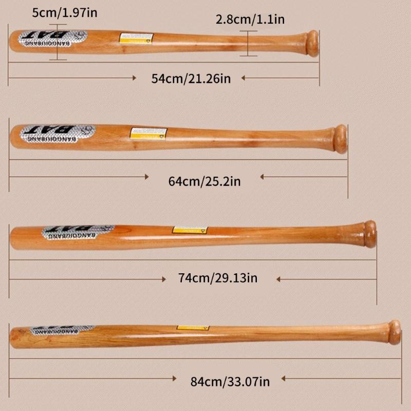 Polerowany Drewniany Kij Baseballowy Treningowy Kij Baseballowy z Ergonomicznym Uchwytem Ulepszona Mechanika Huśtawki i Celność