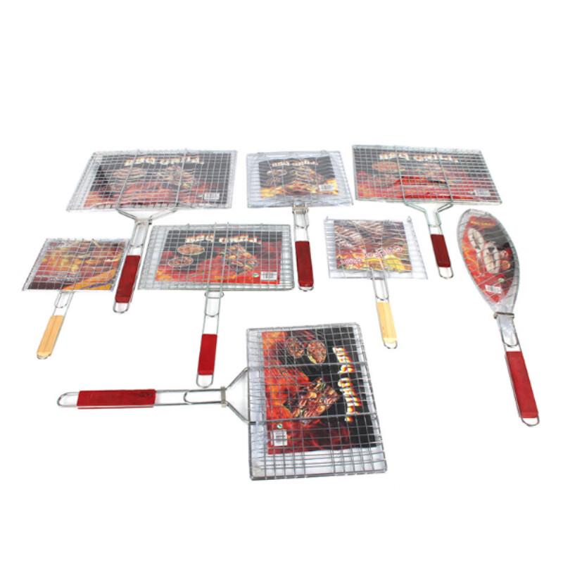 Minai BBQ Grill Basket & Fish Clamp