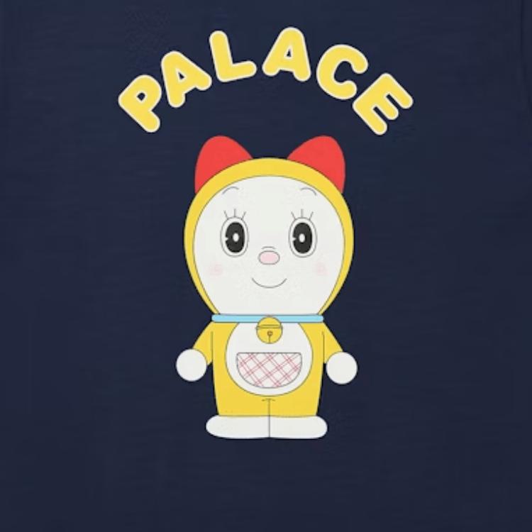 Palace x Doraemon T-Shirt Navy Unisex Tops Blue P29TS025