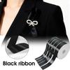 Satin Ribbon Black Polyester Gift Wrapping Bow for Wedding Cake Bouquet DIY Craft Hair Accessory Decoration