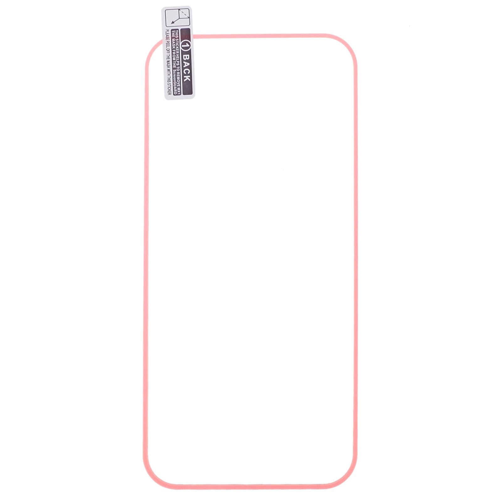 

For iPhone 15 Plus Luminous Medium Alumina Glass Film Ultra Clear Full Glue Screen Protector Rose Pink