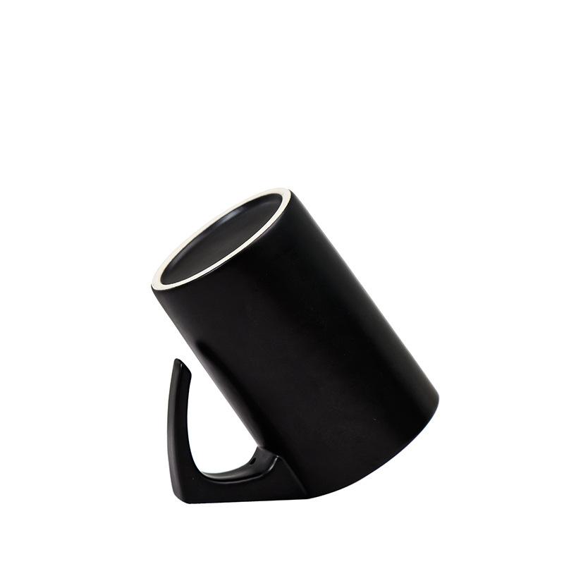 Creative Inverted Ceramic Mug Literary Office Water Cup Coffee Milk Advertising Cup Gift