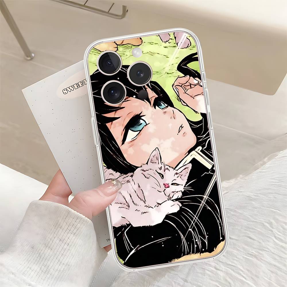 Cute T-Tokitos M-Muichiros Phone Case For Iphone17 16 15 11 13 14 Pro Max 7 8 Plus X Xr Xs Max Se2020 12mini Transparent Cov