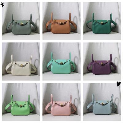 Crossbody táska női Lindy táska mini orvosi táska marhabőr női táska hordozható váll gyógytáska arany csattal