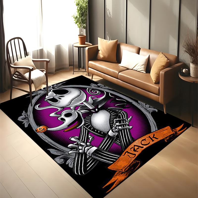 2026 Nuovo Cartone Animato di Natale The Nightmare Before Tappeto Regalo per Camera da Letto Soggiorno Casa Decorazione Divano, Decorazione per Bambini Tappetino per Pavimento