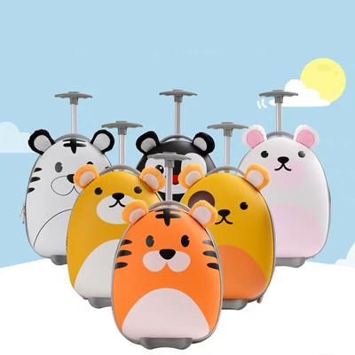 Dziecięca walizka na kółkach Cartoon tygrysy pingwiny walizka na kółkach dziecięcy wózek na bagaż torba śliczne etui Carry on Cabin walizka