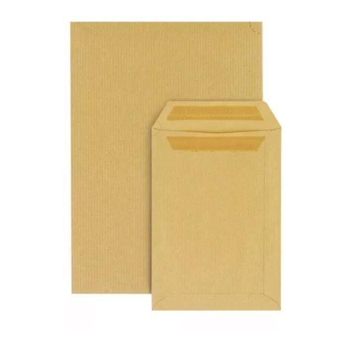 Pochette en papier kraft - GENERIQUE - 32,4 x 22,9 cm - Marron - Réutilisable - Écologique