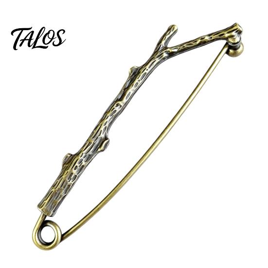 Coats Decorative Pin Vintage Bronze Safety Pin, Large Feather Bird Leaf Flower Lapel Elegant Men Women Brooch for Coats, Jackets, Hats, Bags Design