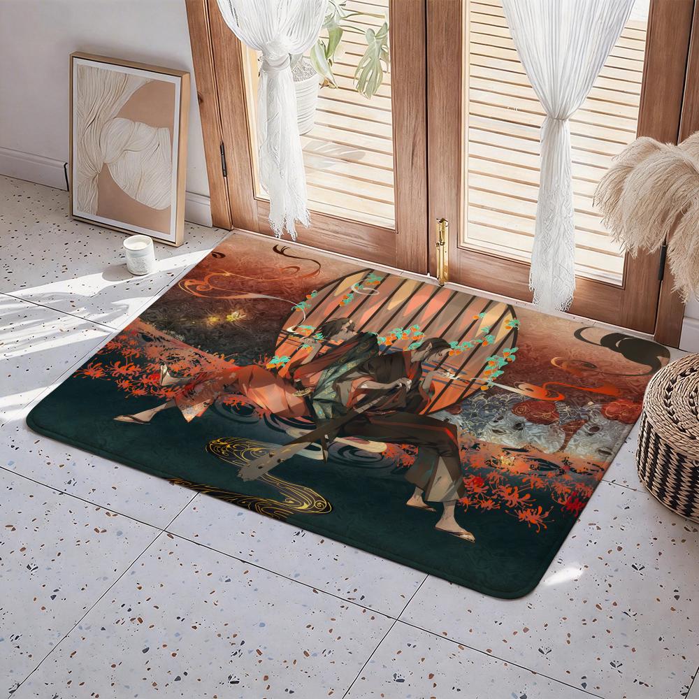 Anime A Hozuki's Coolheadedness Floor Mat Eco  Flannel Doormat Non Slip Odorless Indoor Floor Rug Soft Short Plush Home Mat
