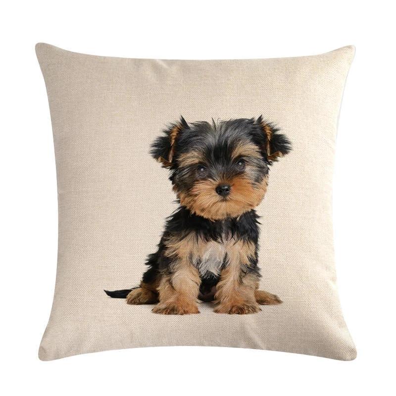 Mops Haustier Hund Muster Baumwolle Leinen Überwurf Kissen Kissenbezug Auto Haus Sofa Bett Dekorative Kissenhülle Funda Cojin