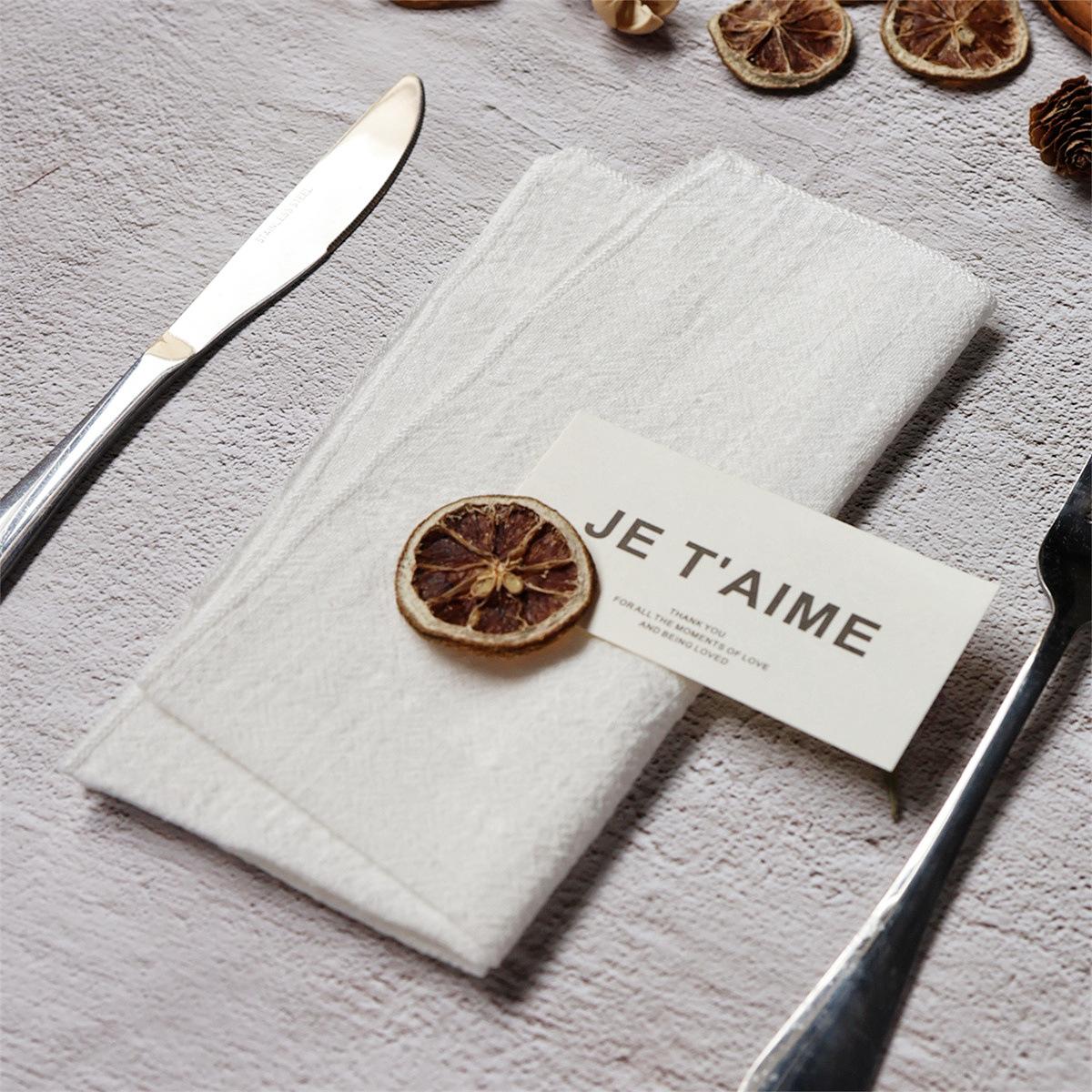 High Quality Customized Multi Colors Eco-Friendly Cotton Napkins Restaurant Personalized Dinner Woven Napkins Cloth 32x32cm белый
