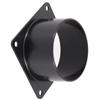 ABS Black Flange Connector 75/100/120/150mm Dia Square Bottom Air Inlet and Outlet Ducting Connection Flange Pipe Fittings