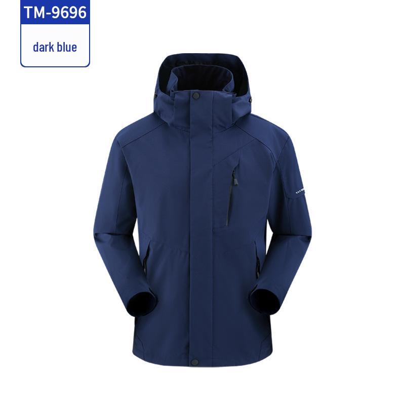Autumn & Winter 3-in-1 Detachable Hooded Mountaineering Jacket Custom Workwear Windbreaker M