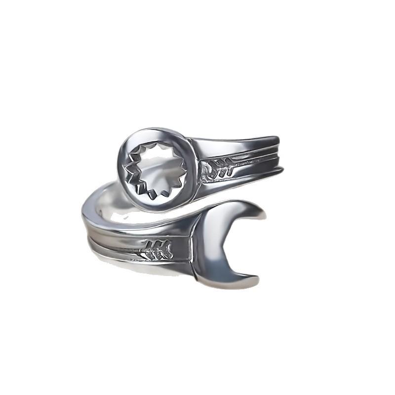 Anel de Chave Inglesa Ajustável Galvanizado da Moda - Estilo Europeu e Americano