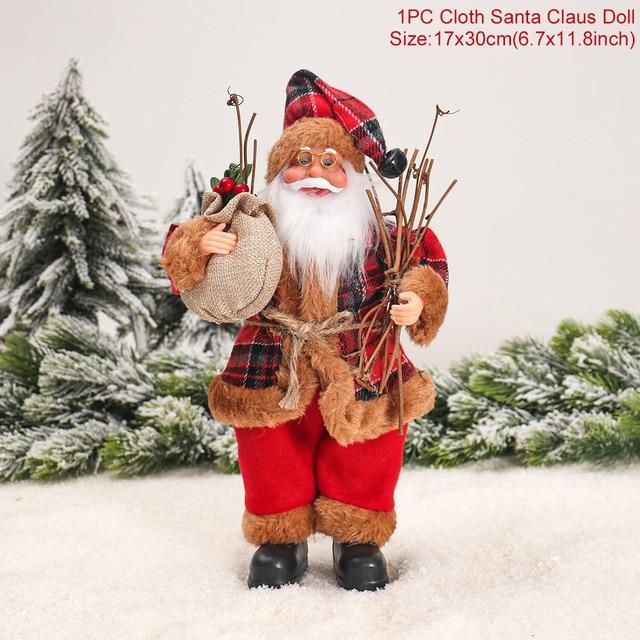 Lalka Świętego Mikołaja Ozdoba na choinkę Wesołych Świąt Dekoracje do domu Navidad Natal Prezenty