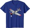 Warbirds P Fighter Plane Aircraft Aviation Hobbyist TShirt Short Sleeve Casual  Cotton Shift