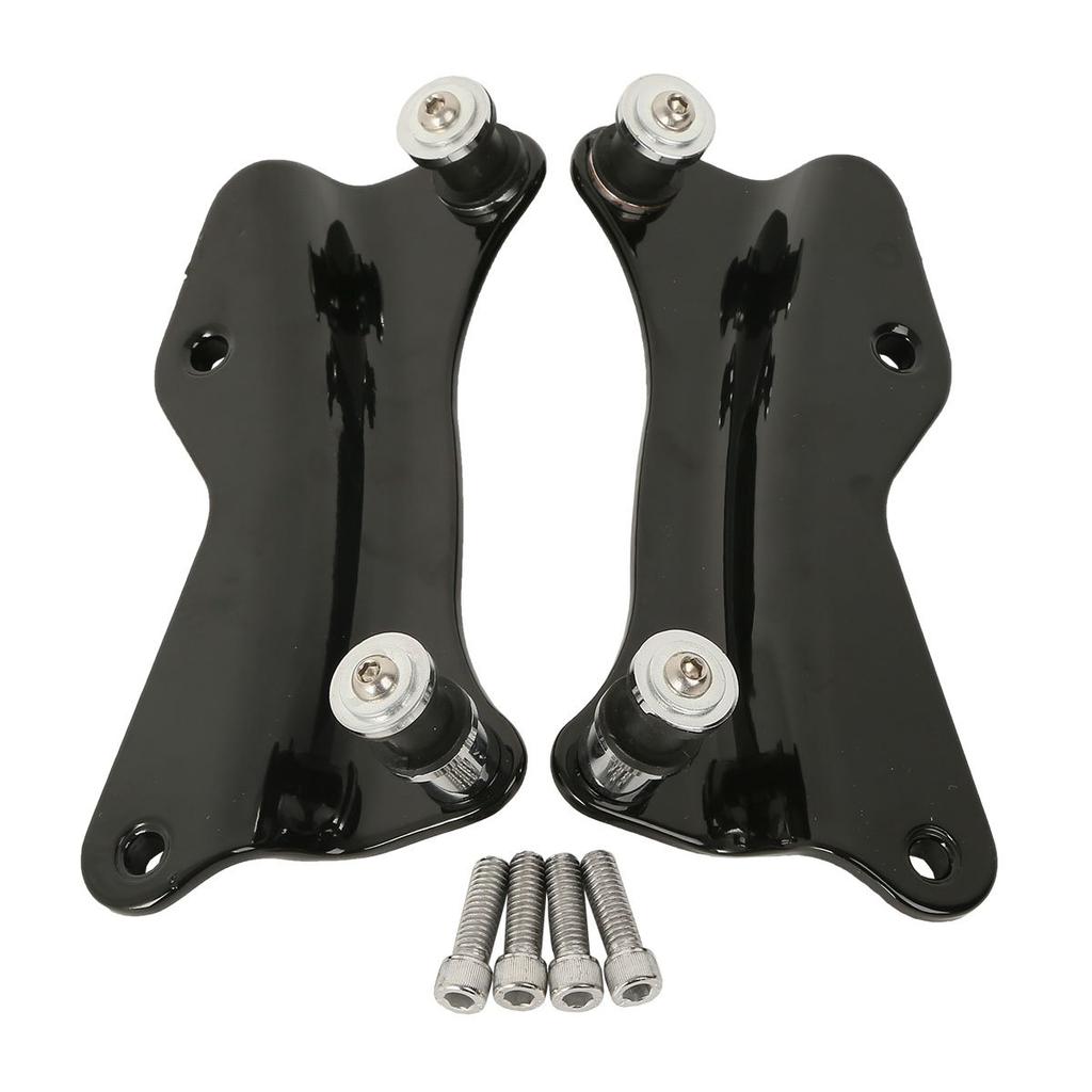 HUILI-JPHOME 4-Piece Docking Hardware Kit for Harley Touring, Street Glide, Road King, and Street Glide (2014-Onward) (Black)