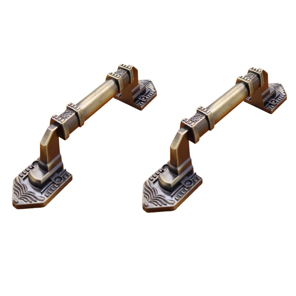 1 Pair of Drawers with Bronze Handles for Cabinet