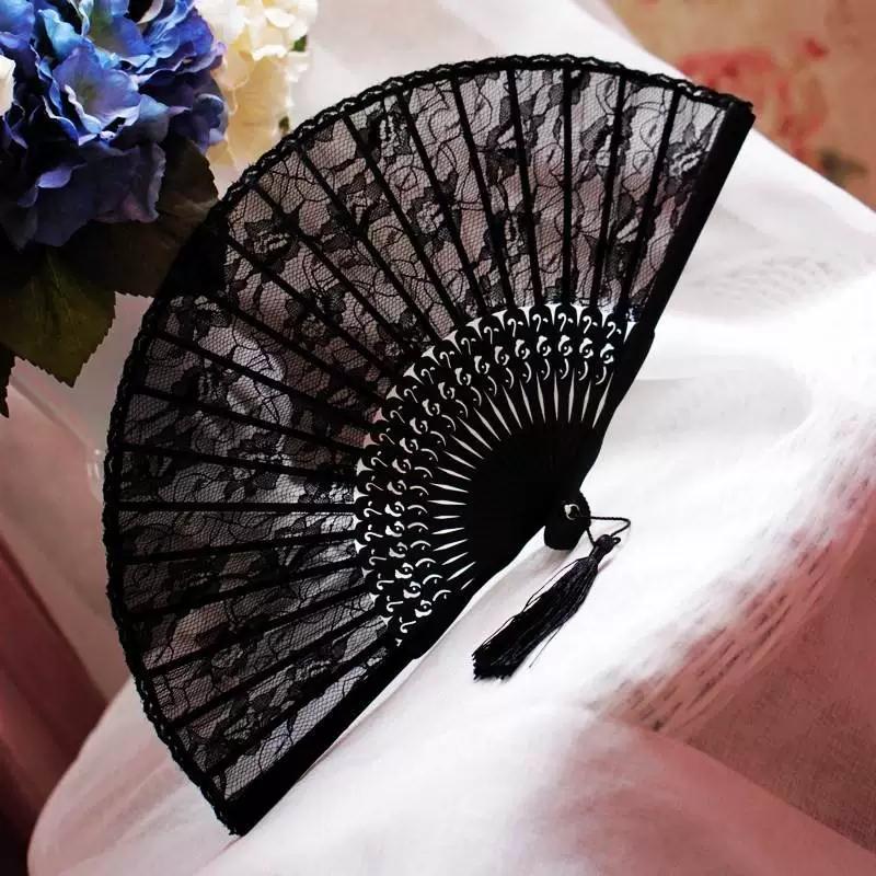 Handmade Retro Bamboo Folding Fan for Men, Fan, Mysterious Black Hollow Bamboo Fan, Simple Everyday Bamboo Fan