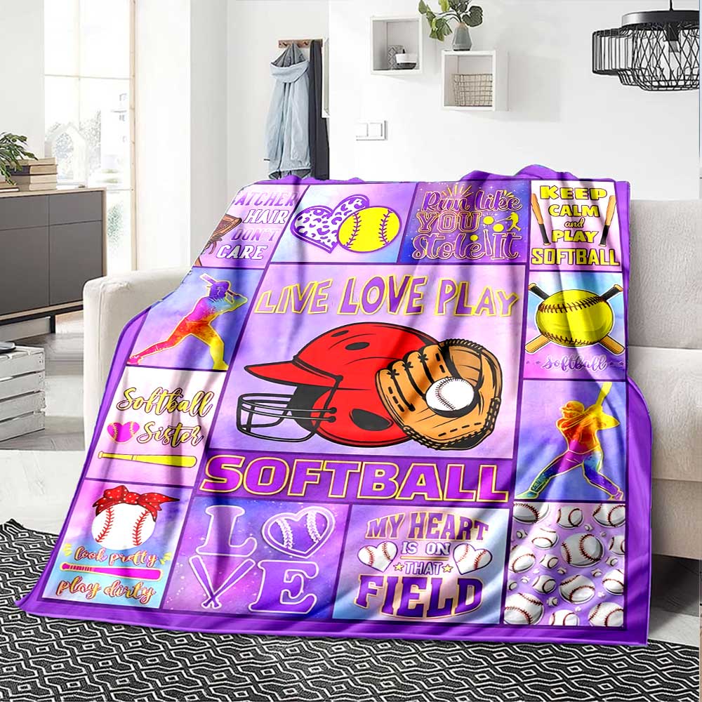 Sport Passion Poster Blanket Blanket Versatile for Couch Sofa Couch Office Bed Picnics Modern Style Gift for Travel, Home, Birthdays Y12