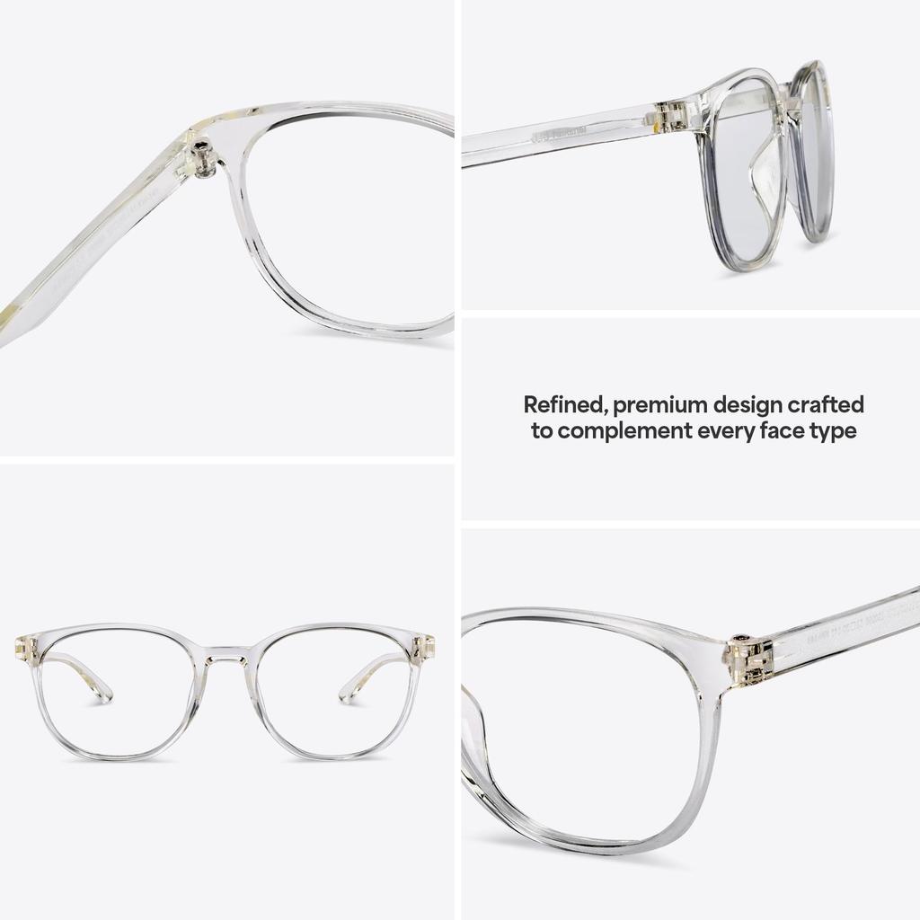 LENSKART BLU | Zero Power Blue Cut Computer Glasses | Anti Glare, Lightweight & Blocks Harmful Rays | UV Protection Specs | Men & Women | LB E14270