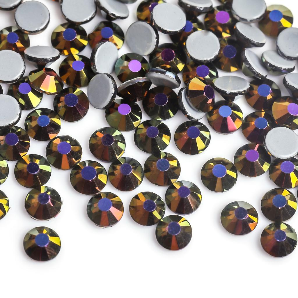 Weichen Rhinestone Factory Austrian Diamond Decorative Rhinestone Diy Nail Art Beauty Glass Jewelry Glue Bottom Color Plated Rhinestone