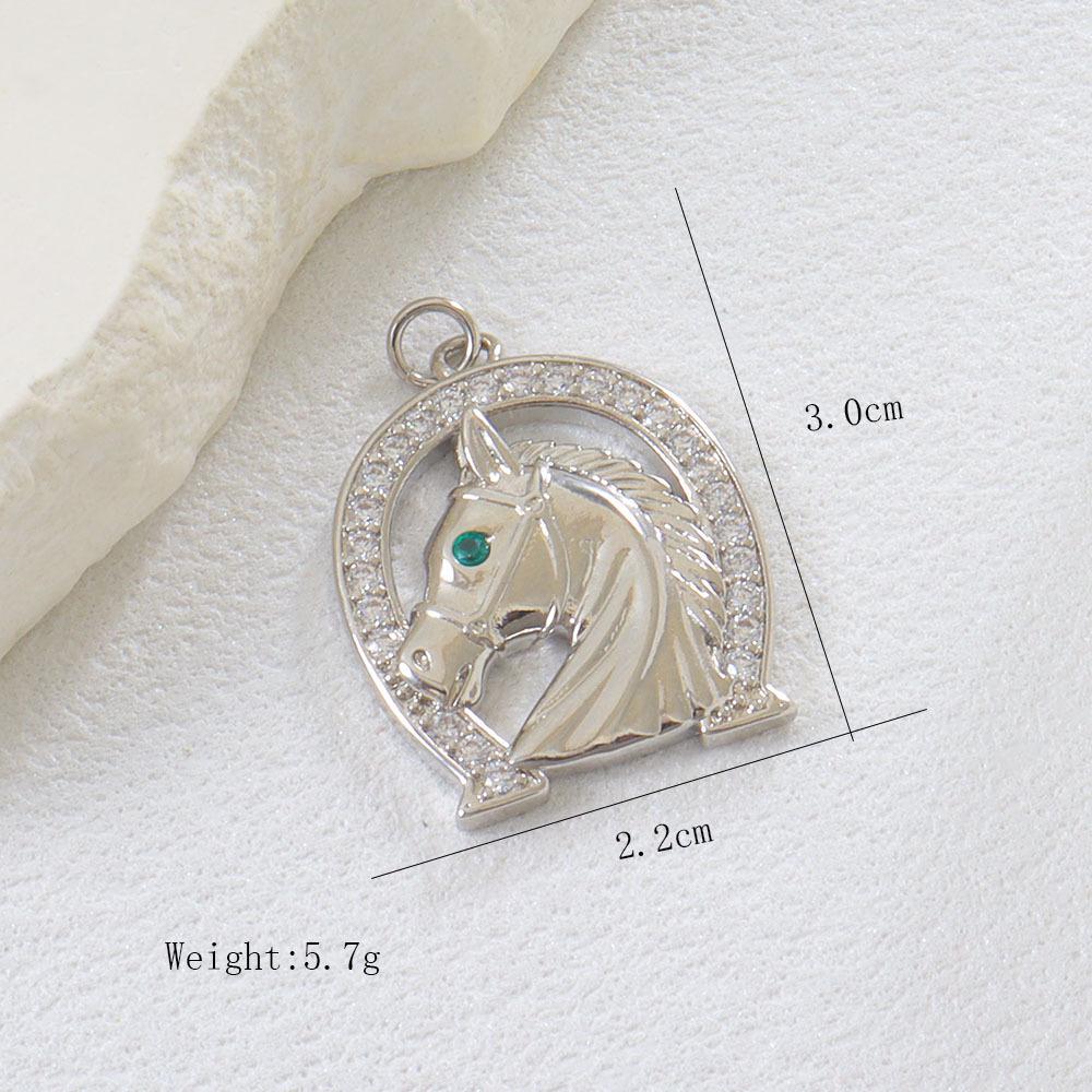 European & American Zircon Horse Series Jewelry: Copper Pendants, DIY Bracelets, Necklaces, Earrings