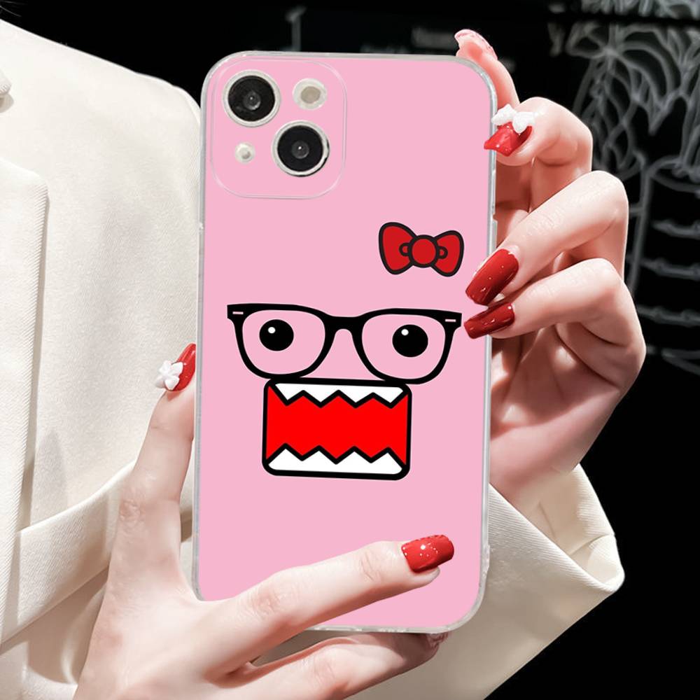 Cute Domo Kun Phone Case For IPhone 17 16 15 14 13 11 12 Pro Max 16 Plus Transparent