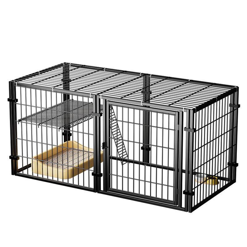 Space-Saving Anti-Escape Cage with Top Cover for Cats and Dogs