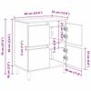 Sideboards 3 Pcs Artisan Oak 60 X 35 X 70 Cm Wood Based Material