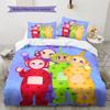 Set Copripiumino Trapuntato con Fantasia Teletubbies Federa Decorazione per la Casa Regalo (1 * copripiumino + 2 * federa, senza nucleo)