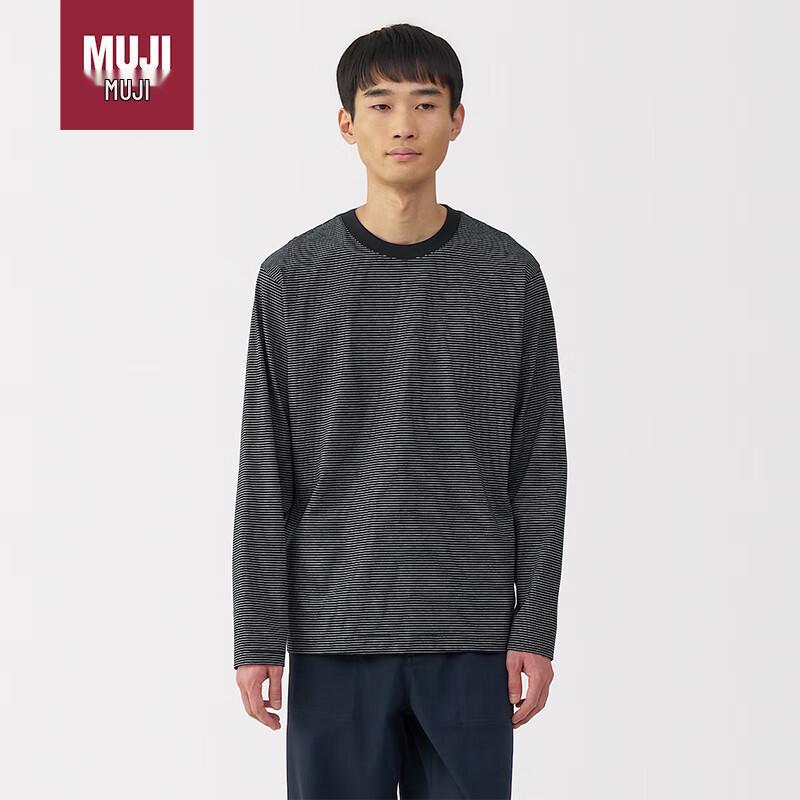 MUJI Men s Tenjiku Knit Crew Neck Long Sleeve T-Shirt XL