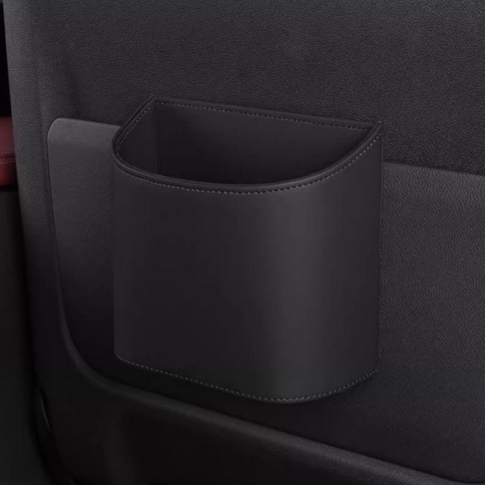 Leather Vehicle Garbage Bin Hanging Rubbish Bucket Car Organizer Car Backseat Storage Box  Sundries