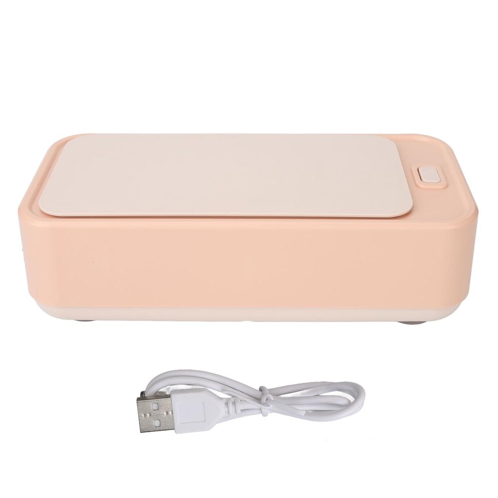 Schmuckreinigungsmaschine Hochfrequenzvibration Entfernt Schmutz Brillen Mundschutz Reiniger Rosa