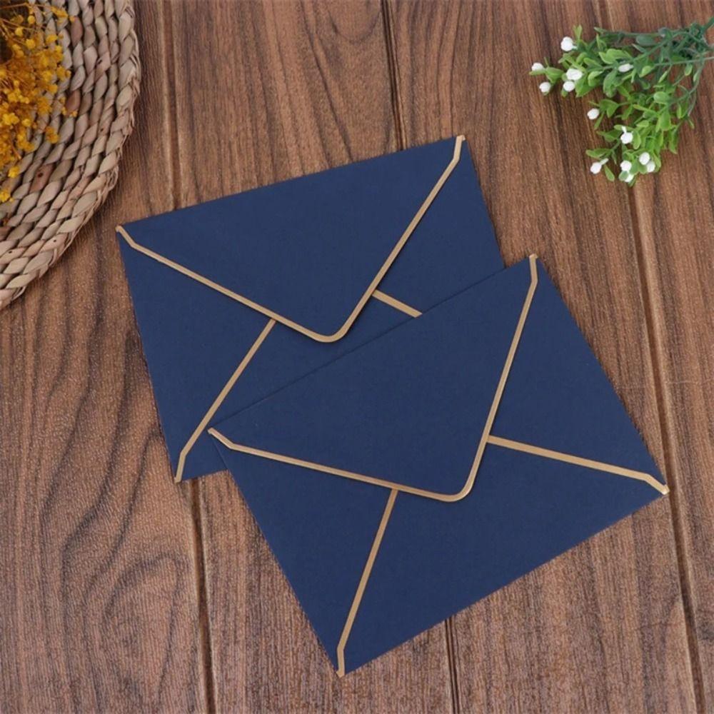 10pcs Invitation Card Decoration Envelope Set Bronzed Seal Blessing Thank Envelopes  Mailers Set