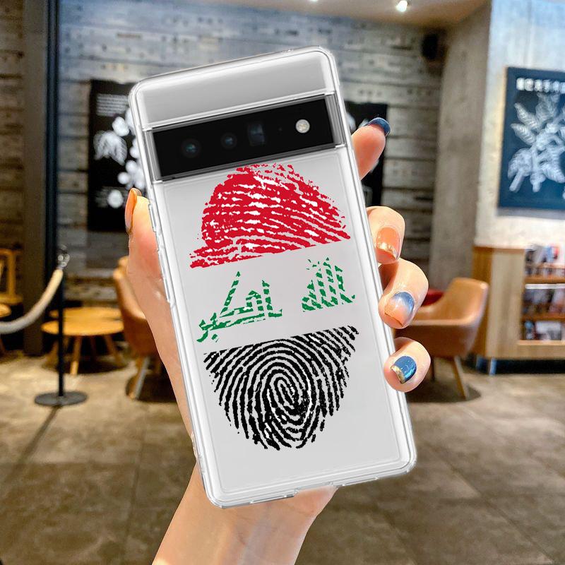 Saddam Hussein Iraq Flag Phone Case For Google Pixel 8 7 6 Pro 6A 5 4 5A 4A 3A XL 5G Silicone Shockproof Soft Clear Cover Fundas