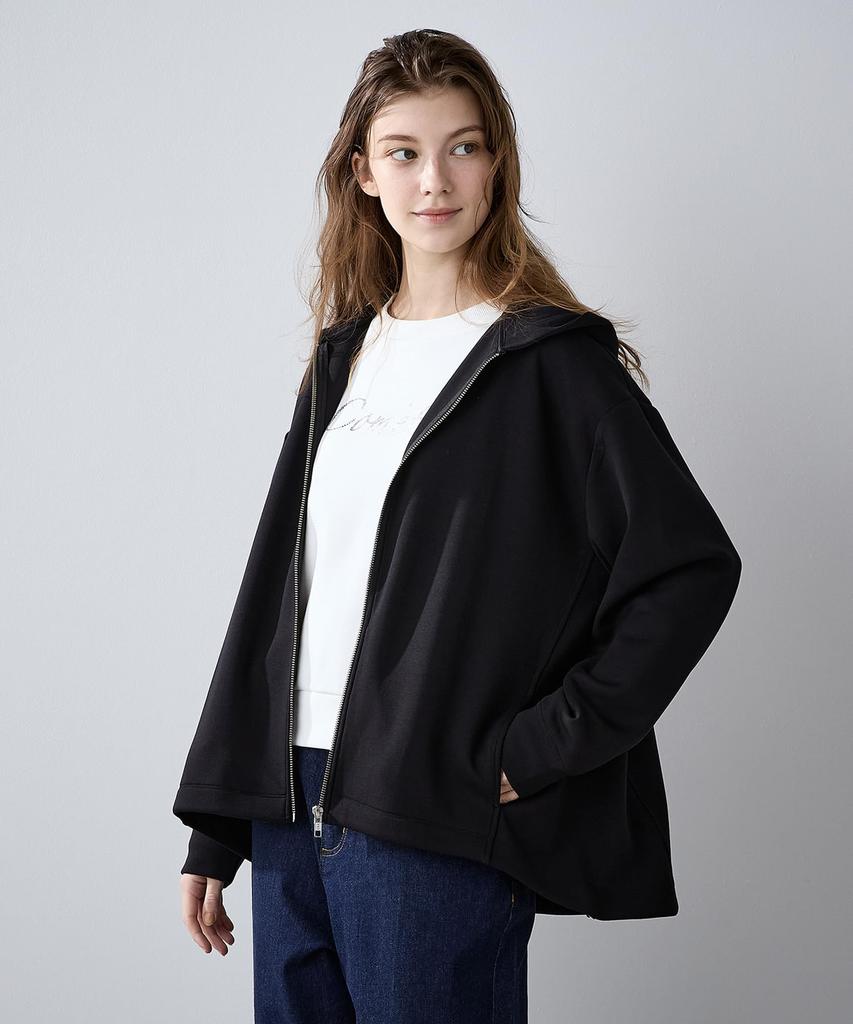 Le Souk Holiday Cardboard Zip Hoodie Size L Women's (295080), Black,