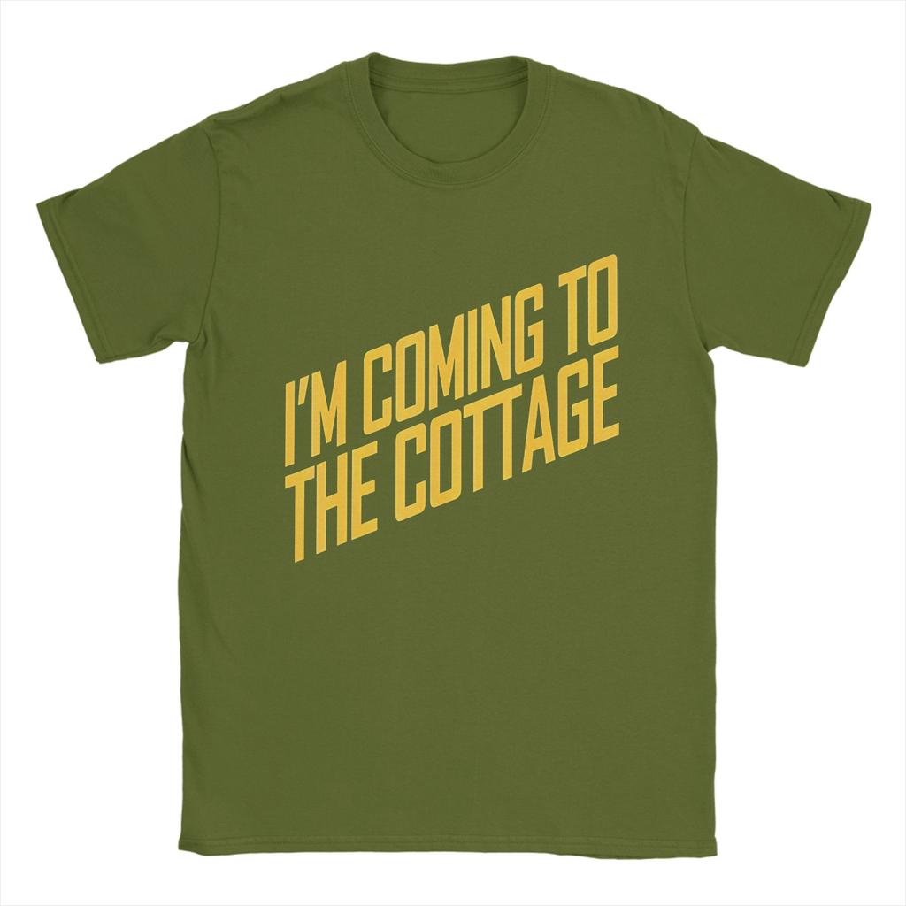 Im Coming To The Cottage Cozy Escape Typography   TShirts for Unisex Heated Rivalry  Cotton Tee Shirt O Neck T Shirts XL Tops