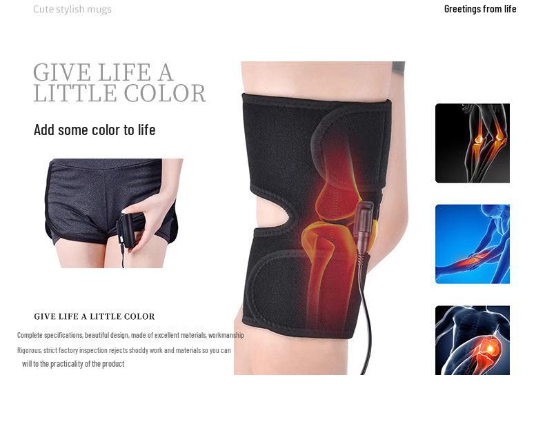 USB Heated Knee Pads for Elderly - Electric Warmth Therapy with Moxibustion and Hot Compress