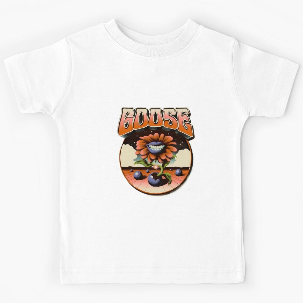 Goose The Band Psychedelic Flower Mouth Retro Art Kids T-Shirt 160