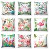 Nordic Creative Flamingo Pattern Digital Printing Short Plush Pillow Covers For Car Sofa Office Cushion Cover Home Goods