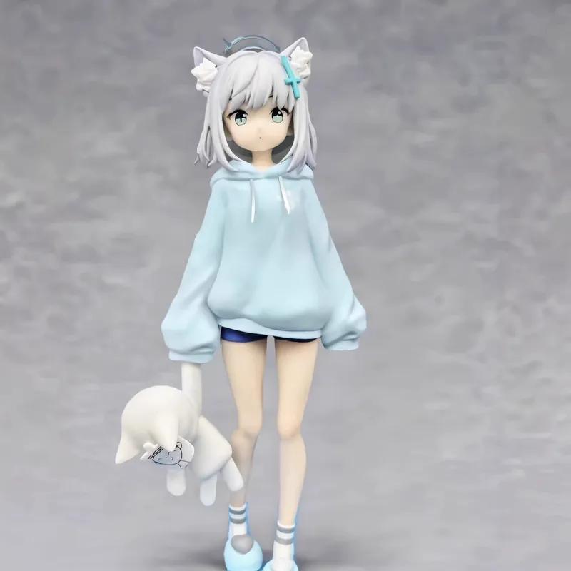 Gw Shiroko Sunaookami Exclusive Limited Edition Gk Figure Cat Ear Anime Girl Statue Desk Decor Desktop Ornament Collectible Toy