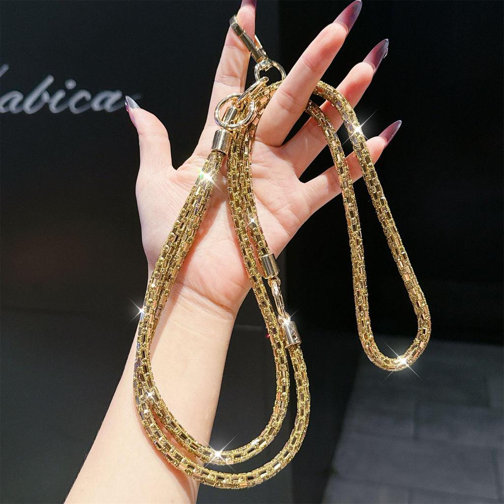 Hot Sale Fashionable 3-in-1 Rhinestone Crossbody Lanyard: Wear as Bracelet or Necklace with Long & Short Multifunctional Chain