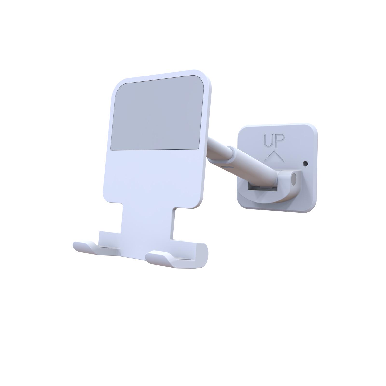 Telescopic Dual-Use Desktop & Wall Stand: Rotatable, Folding, Portable Holder. белый