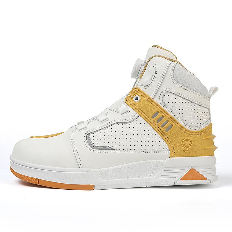 New Cowhide Motorcycle Shoes for Men, Motorcycle Commuter Protection, Wear-resistant, Breathable Cycling Shoes for Women, Swivel Buckle