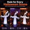 Large Inflatable Halloween Ghost Decor, Standing Ghost Yard Decoration, PVC Outdoor Lawn Garden Halloween Party Display Prop
